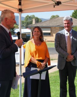 Board Chair Brad Cam speaks at the opening of CUC Mudgee Region, 27 March 2024.