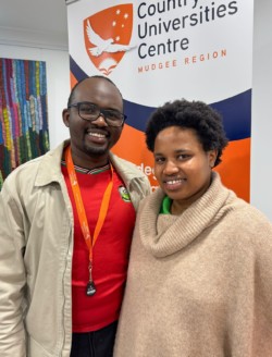 Students David and Marion Njeru.