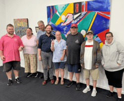 Mudgee Disability Support Service visits the Shapes exhibition.
