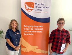 Kim Edwards with new student Colby.