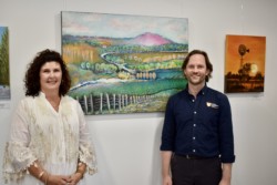 Artist Donna Mitchell, winner of the Little Art Prize at the Our Place exhibition 2025.