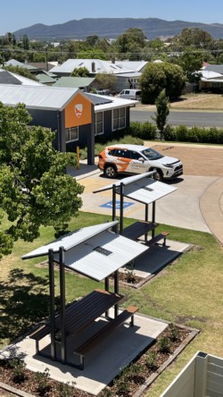 New outdoor seating sponsored by Glencore, 2025.