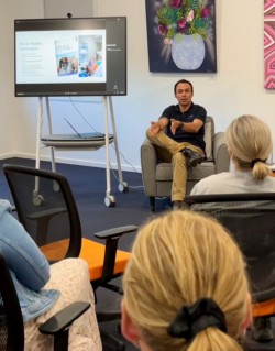 Dr Shannon Nott of the Royal Flying Doctors Service speaks at CUC Mudgee Region.